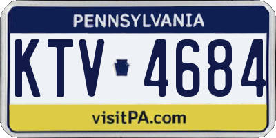 PA license plate KTV4684