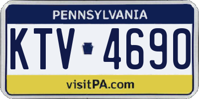 PA license plate KTV4690