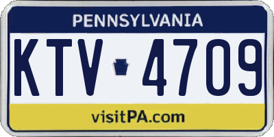 PA license plate KTV4709