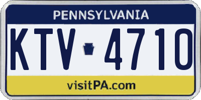 PA license plate KTV4710