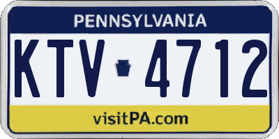 PA license plate KTV4712