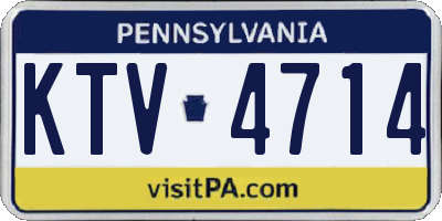 PA license plate KTV4714