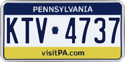 PA license plate KTV4737