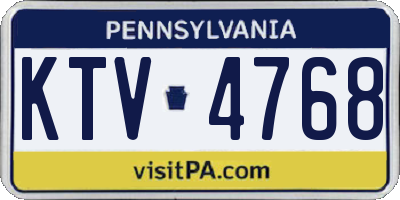 PA license plate KTV4768