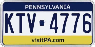 PA license plate KTV4776
