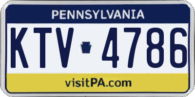 PA license plate KTV4786