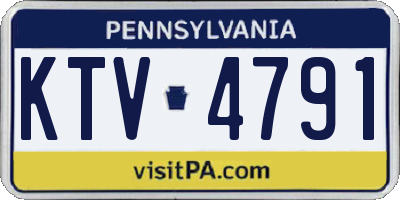 PA license plate KTV4791