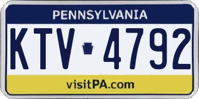 PA license plate KTV4792