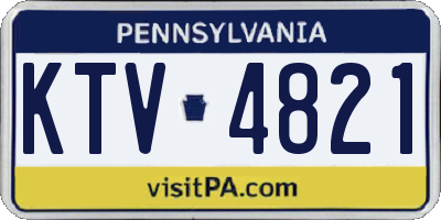 PA license plate KTV4821