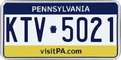 PA license plate KTV5021