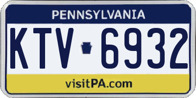 PA license plate KTV6932