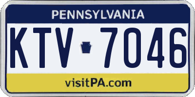 PA license plate KTV7046