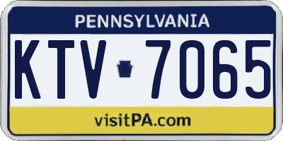 PA license plate KTV7065