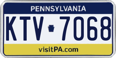 PA license plate KTV7068