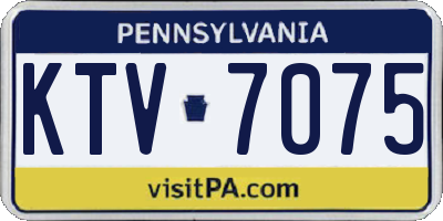PA license plate KTV7075