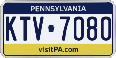 PA license plate KTV7080