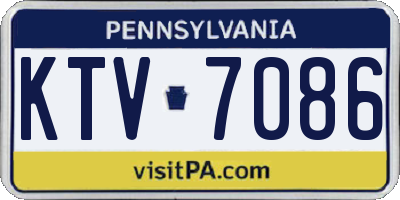 PA license plate KTV7086