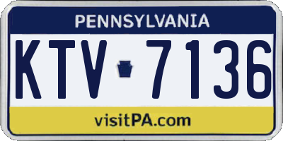 PA license plate KTV7136