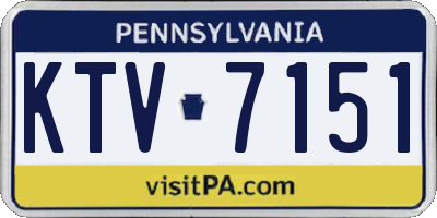 PA license plate KTV7151