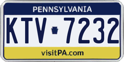 PA license plate KTV7232
