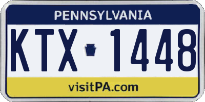 PA license plate KTX1448