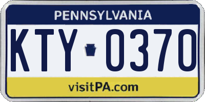 PA license plate KTY0370