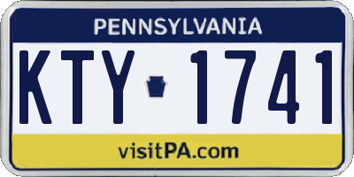 PA license plate KTY1741