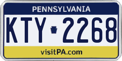 PA license plate KTY2268