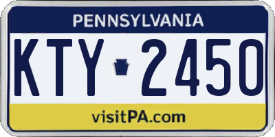 PA license plate KTY2450