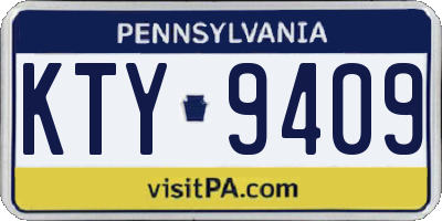 PA license plate KTY9409