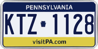 PA license plate KTZ1128