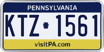 PA license plate KTZ1561