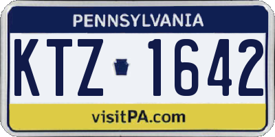 PA license plate KTZ1642