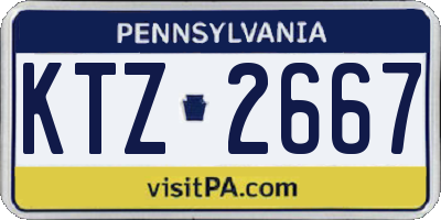 PA license plate KTZ2667
