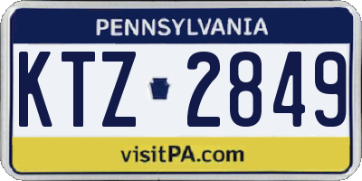PA license plate KTZ2849