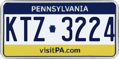 PA license plate KTZ3224