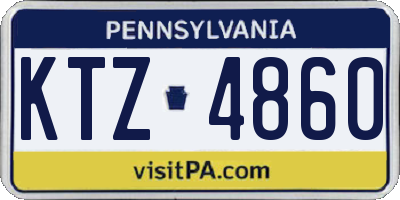 PA license plate KTZ4860