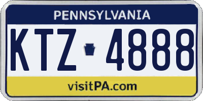 PA license plate KTZ4888