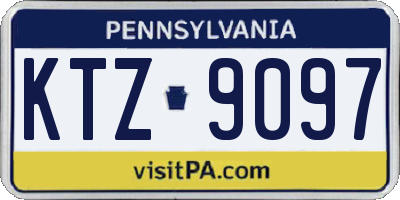 PA license plate KTZ9097