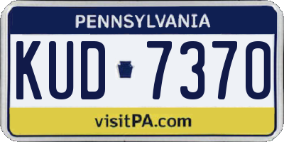 PA license plate KUD7370
