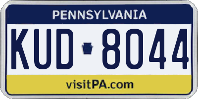 PA license plate KUD8044