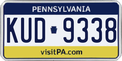 PA license plate KUD9338