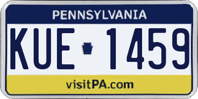 PA license plate KUE1459