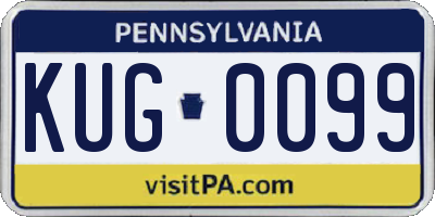PA license plate KUG0099