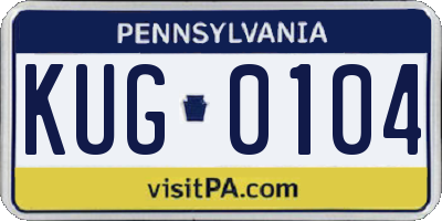 PA license plate KUG0104