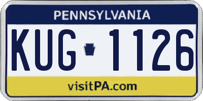 PA license plate KUG1126