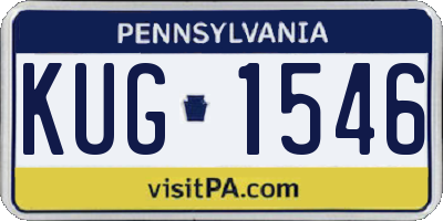 PA license plate KUG1546