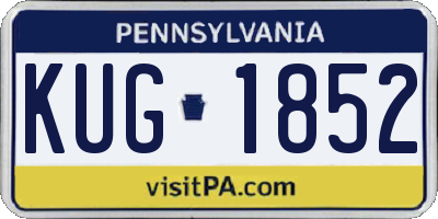 PA license plate KUG1852