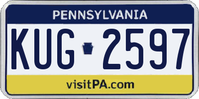 PA license plate KUG2597