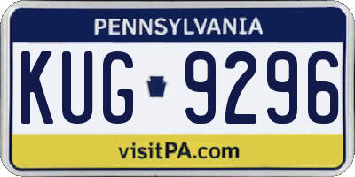 PA license plate KUG9296